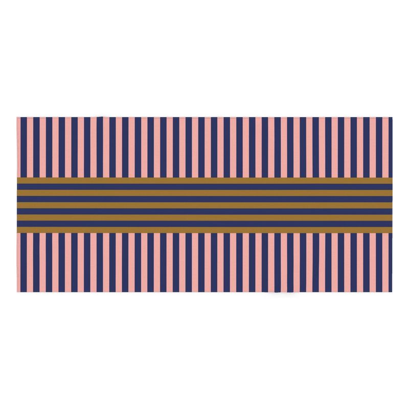 Signature Stripes Tablecloth: Pink, Brown