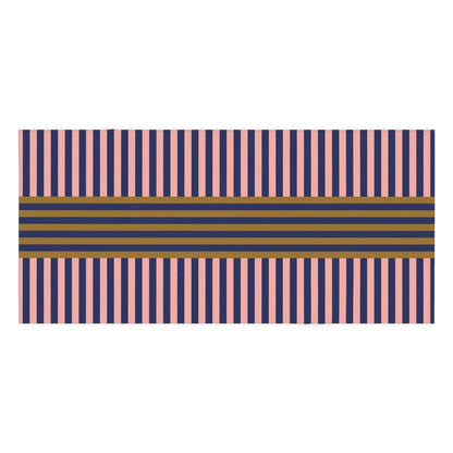 Signature Stripes Tablecloth: Pink, Brown